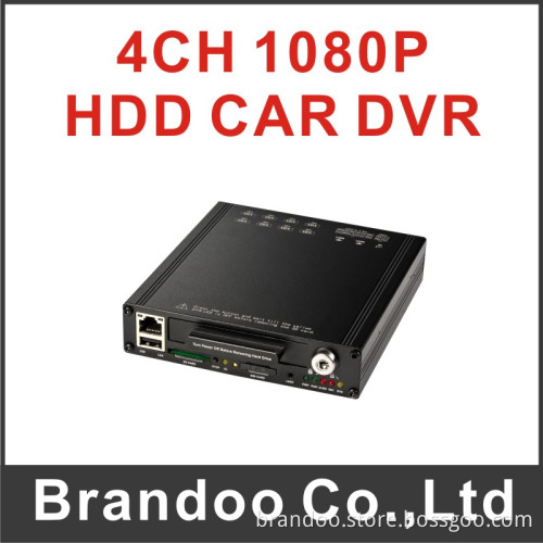 4CH SD Card 1080P Vehicle Mobile DVR H. 264 Car Alarm Monitoring System From Brandoo